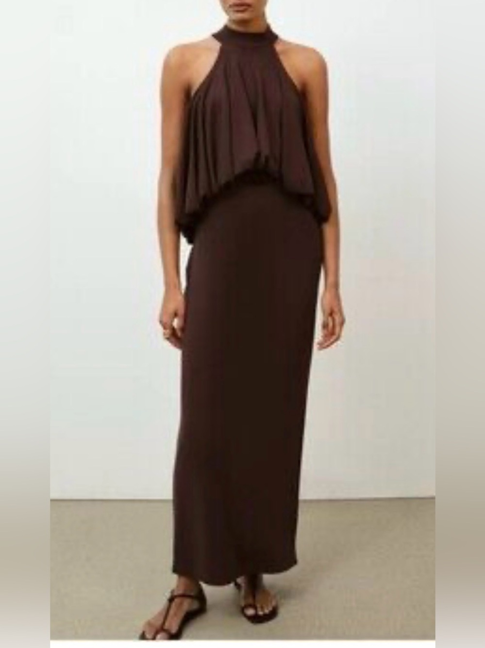 Nwt- zara- halter balloon dress-M